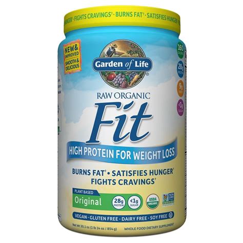 Garden of Life Raw Organic Fit Protein Powder, Original, 28g Protein, 1 ...