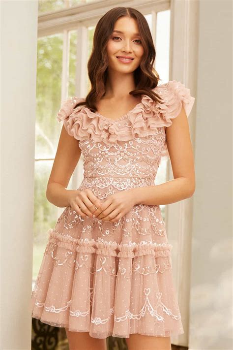 Everthine Micro Mini Dress – Beige | Needle & Thread