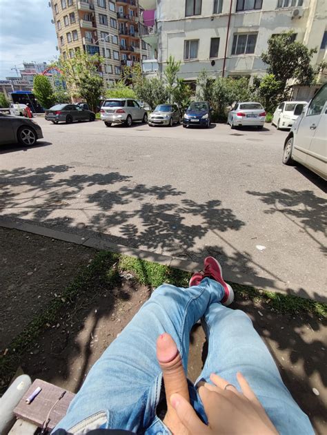 On a bench in the yard : r/PublicBoys