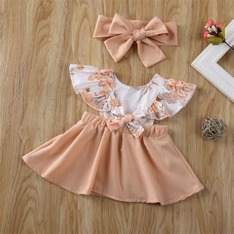Cute Baby Girl Flower Pattern Ruffle Dress » Blu Bambina in 2022 | Baby