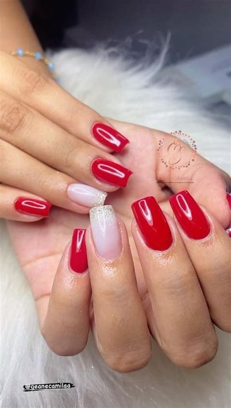 Unhas Simples E Elegantes Vermelho - 31+ Ideias de Unhas Decoradas Com Vermelho E Branco | Unhas decoradas ...
