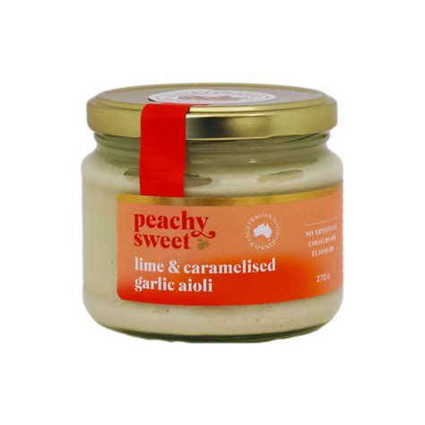 Peachy Sweet Lime Caramelised Garlic Aioli Wholesale by Gourmet Brands