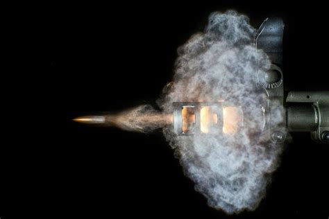 historical firearms muzzle blast ballistic photography  brilliant