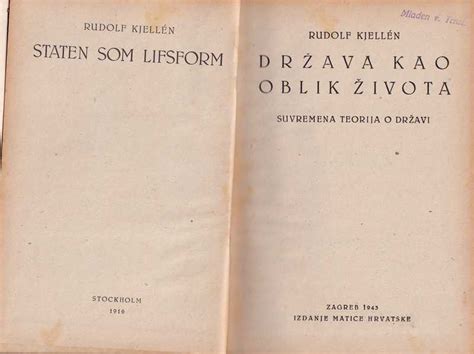 Rudof Kjellen: Država kao oblik života | Crveni Pristil