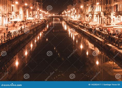 Milan Nightlife stock image. Image of lombardy, outdoor - 143302417