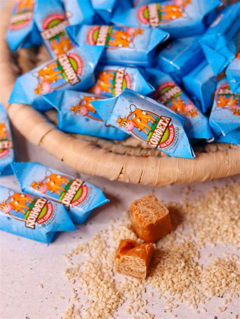 Конфеты коровка на сливках с кунжутом - купить с доставкой по выгодным ...