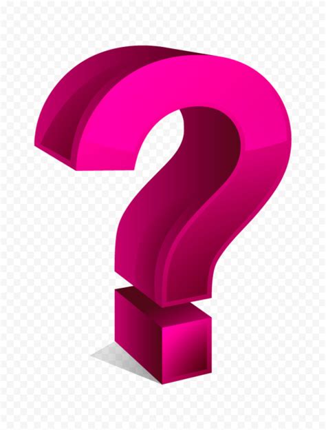 Pink Question Mark 3D Logo Icon Symbol Image PNG | Citypng