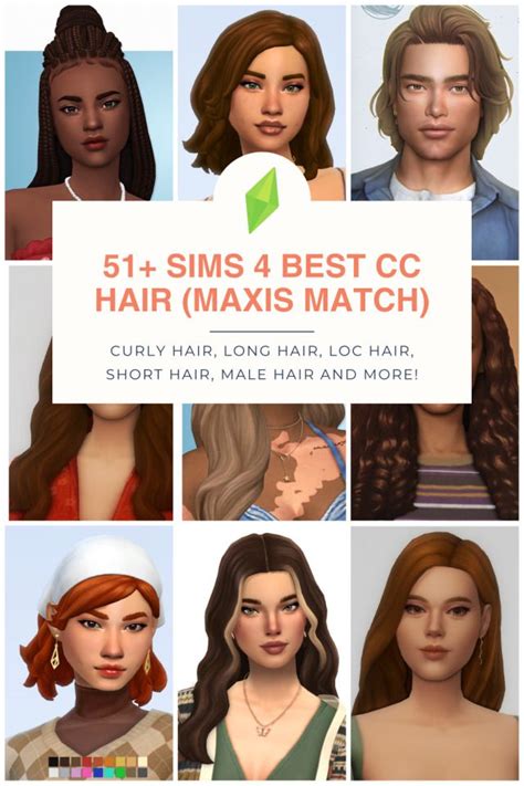 You can never have too much CC hair 😍 | Maxis match, Sims 4 afro hair, Sims 4 curly hair