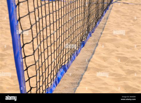 beach volleyball net closeup stock photo alamy