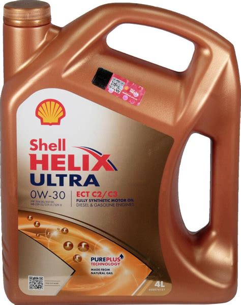 ᐉ Моторное масло Shell Helix 0W-30 Ultra ECT 2C/C3 4 л (1401152 ...