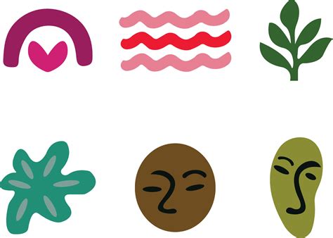 aesthetic abstract shape  flat texture vector illustration