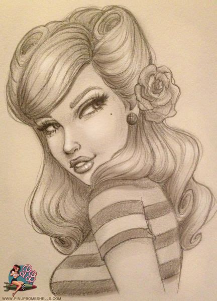 How To Draw Pin Up Girl Face