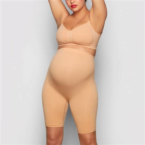 skims canada skims maternity sculpting bodysuit mid thigh maternity
