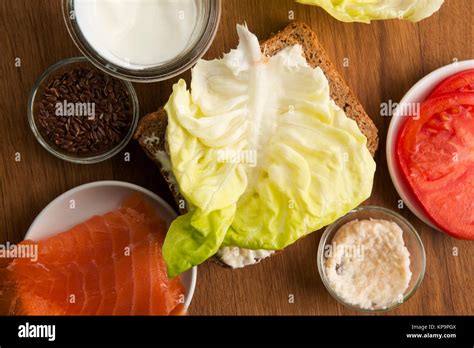 sandwich with ingredients Stock Photo - Alamy