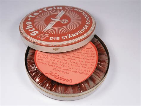 Tin of German chocolate for the Wehrmacht, Scho-ka-kola with original ...