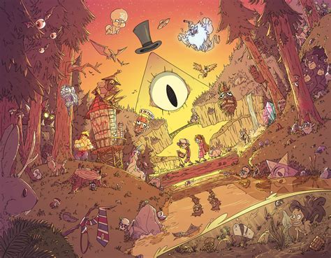 Ladda ner Konstig Och Cool Gravity Falls Fan Art Wallpaper | Wallpapers.com