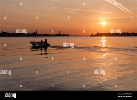 Venice Lagoon sunset Stock Photo - Alamy