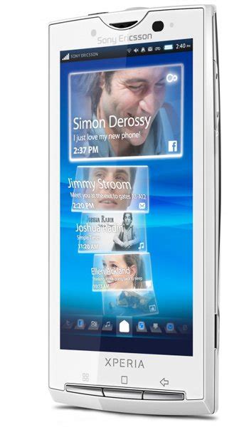 Sony Ericsson Xperia X10 характеристики и спецификации