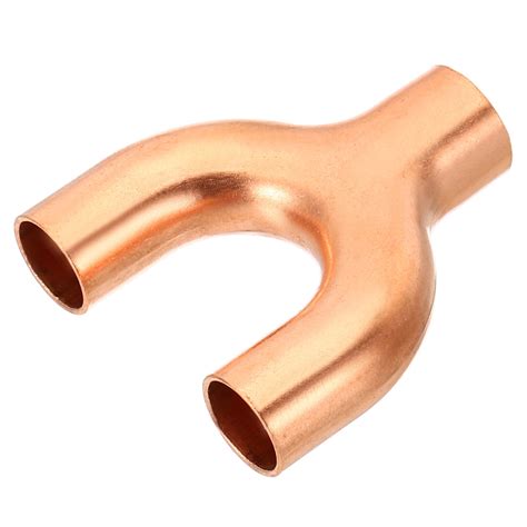 Uxcell 1/2"×3/8"×3/8" ID Copper Fitting, 3 Way Y Type 99.9% Pure Copper