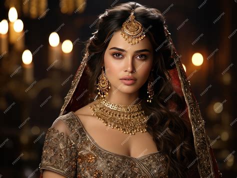 Premium Photo | Captivating Indian Princess in Exquisite Attire A Regal