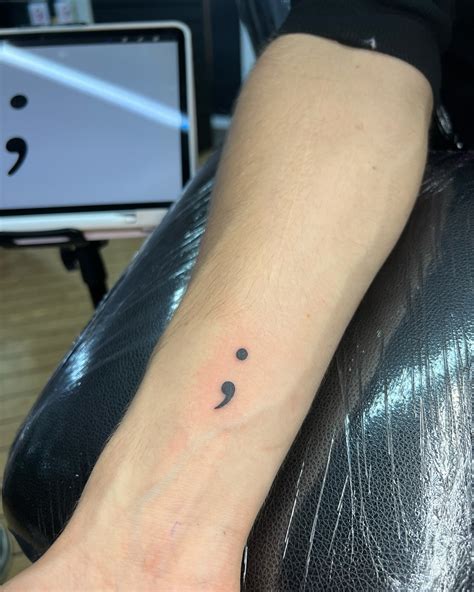 38+ Inspiring Semicolon Tattoo Designs Filled with Deep Meaning - Inked