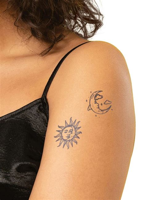 Sun and moon shoulder tattoos - Bronctattooaus.com