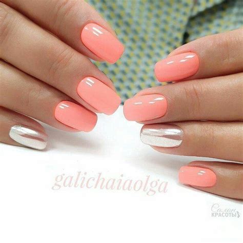 Коралловый маникюр - 50 фото с модными новинками дизайна | Красивые ...