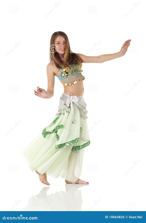 young belly dancing girl stock photo image  barefoot