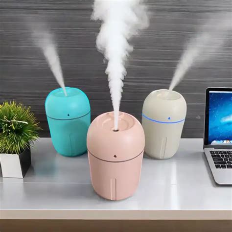 H2o Portable 330ml Mini Led Humidifier Smart Cool Mist With Aroma ...