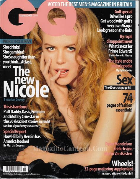 GQ Magazine August 2002 - Nicole Kidman – magazine canteen