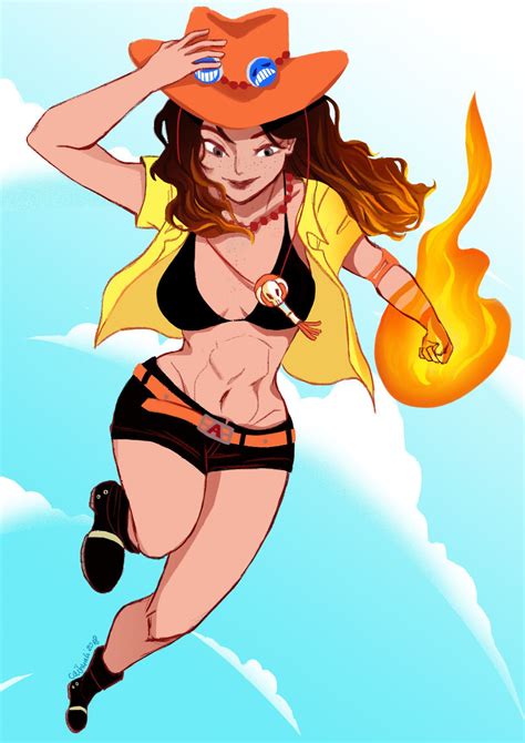 Fem Portgas D Ace One Piece | Ace one piece genderbend, Female ace one