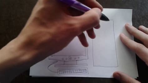 Как поэтапно нарисовать КОМПЬЮТЕР для начинающих и детей? How to DRAW ...