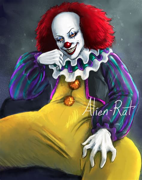 alien rat photo horror  art scary clowns pennywise