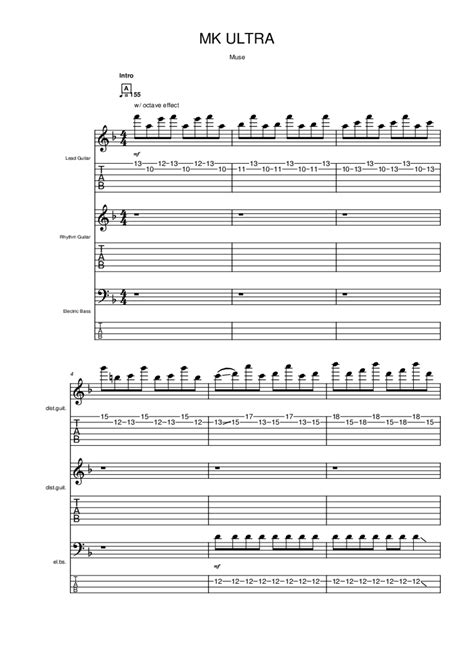 MK Ultra Tab & Chords - Muse | PaidTabs.com