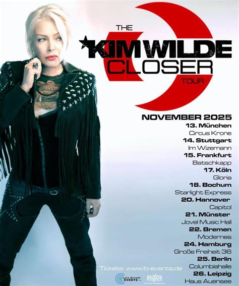 Kim Wilde – « Closer Tour » en 2025