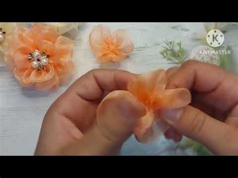 🌺Просто, а главное как красиво🌺 Цветок из органзы💥 organza flower 💥 # ...