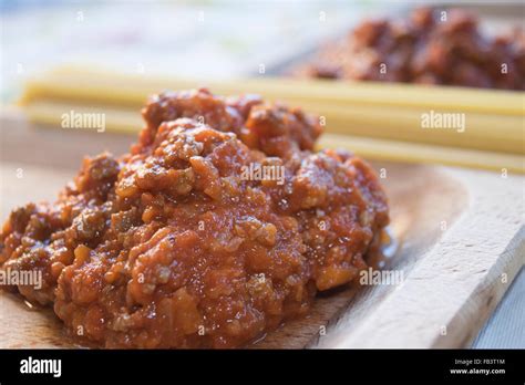 pasta with bolognese ragu Stock Photo - Alamy