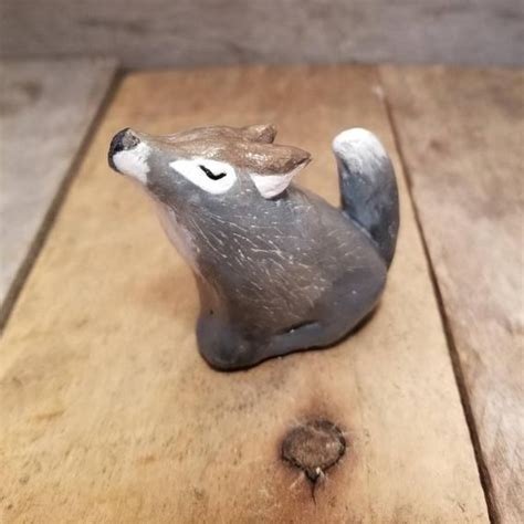 Gray Wolf Totem Gray Wolf Wolf Spirit Animal Wolf Figurine | Etsy ...