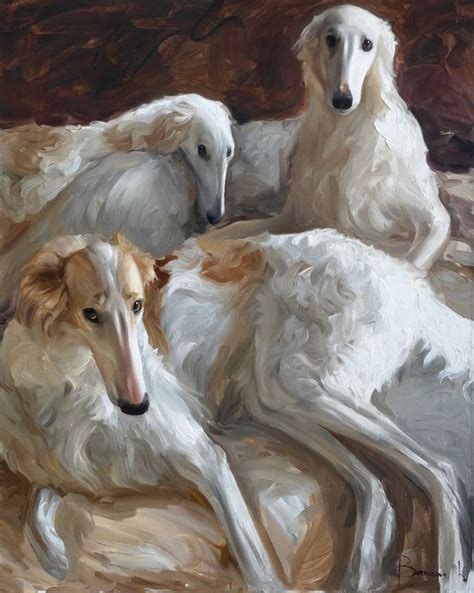 Borzois Painting by Ksenia Buridanova | Saatchi Art | Dipinti di cane ...