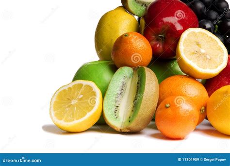 Juicy Fruit Background From Various Slices Of Citrus Stock Photo ...