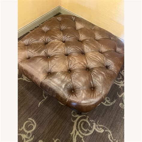 Leather Ottoman Coffee Table - AptDeco
