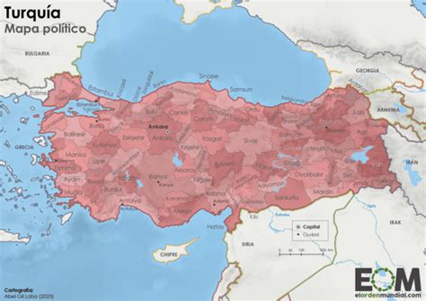 El mapa político de Turquía - Mapas de El Orden Mundial - EOM