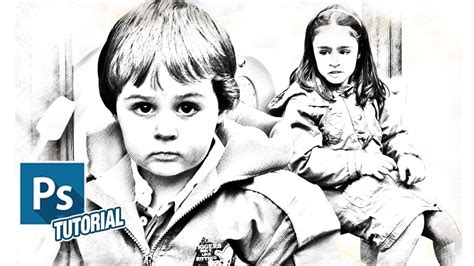 Tutorial Photoshop. Como convertir una FOTO en DIBUJO - YouTube