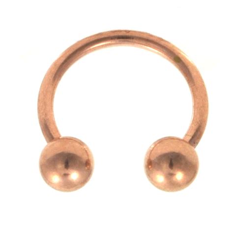 Rose Gold Plated Horseshoe Ring 16 Gauge (2 Sizes) | BodyDazz.com