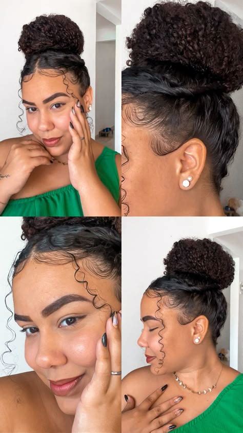 Penteado Cabelo Amarrado Alto - Penteado Cabelo Cacheado Amarrado Coque