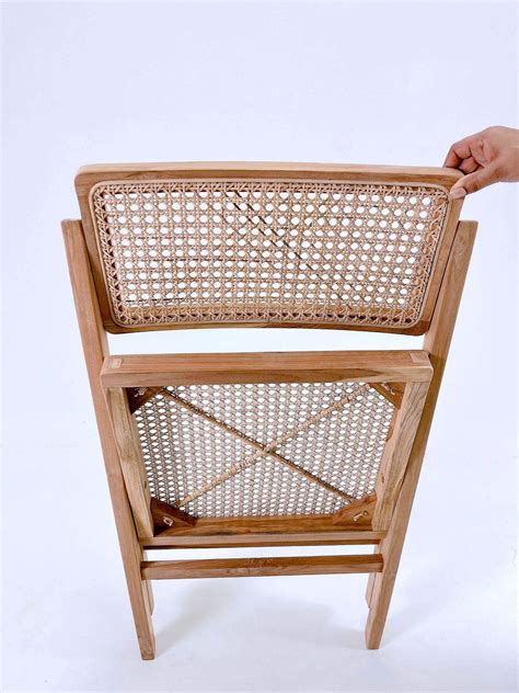 rattan white oak folder chair rattan capital