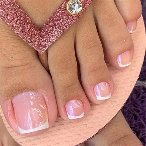 Rynn&Rae Artificial False Press-On Toenails, White Acrylic with