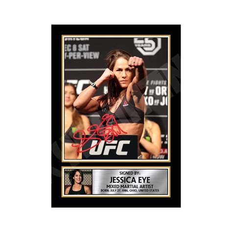 Jessica Eye Limited Edition MMA Wrestler Signed Print - MMA Wrestling
