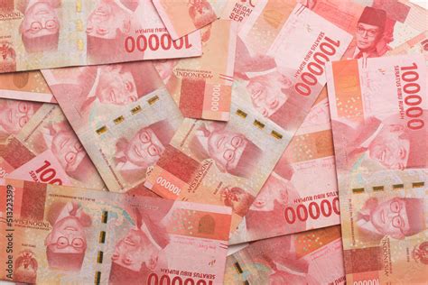Indonesian rupiah cash banknotes money. Money pile 100000 rupiah bills ...