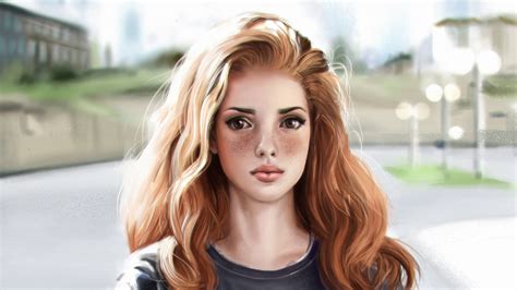 Redhead Girl Artistic Art 4k Wallpaper,HD Artist Wallpapers,4k